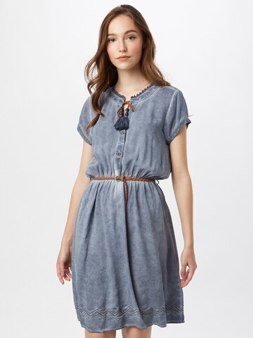 Eight2Nine - Vestido camisero en azul: frente