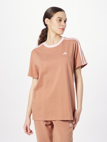 T-shirt fonctionnel 'Essentials' ADIDAS SPORTSWEAR en marron : devant