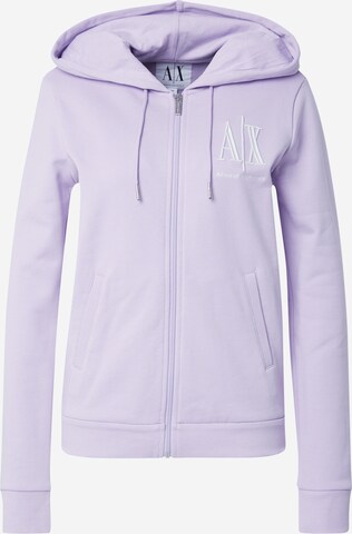 ARMANI EXCHANGE - Sudadera con cremallera '8NYM22' en lila: frente