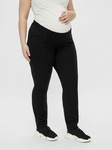 Mamalicious Curve Skinny Leggings 'Reyna' in Zwart: voorkant