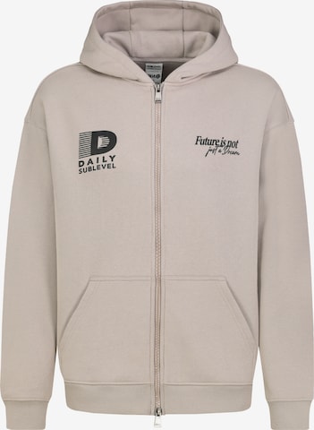 Sublevel Sweatjacke in Beige: Vorderseite