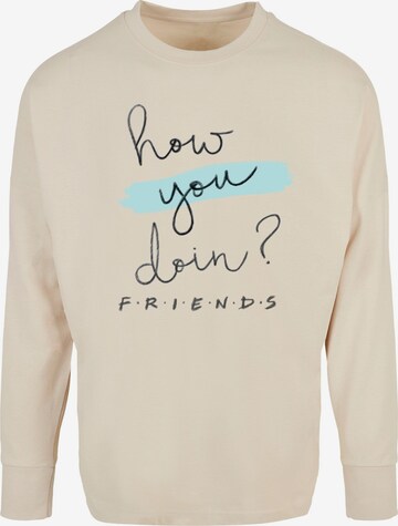 ABSOLUTE CULT Shirt 'Friends - How You Doin' in Beige: voorkant