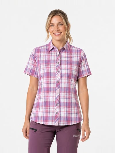 deproc Funktionsbluse 'Outdoorbluse Copper Damen Kurzarmbluse kariert Funktionsbluse' in S in pink, Produktansicht