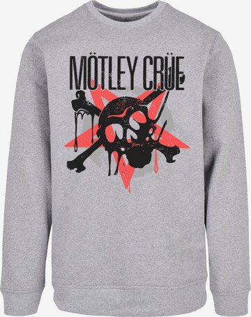 Merchcode Sweatshirt 'Motley Crue - Montage Skull' in Grijs: voorkant