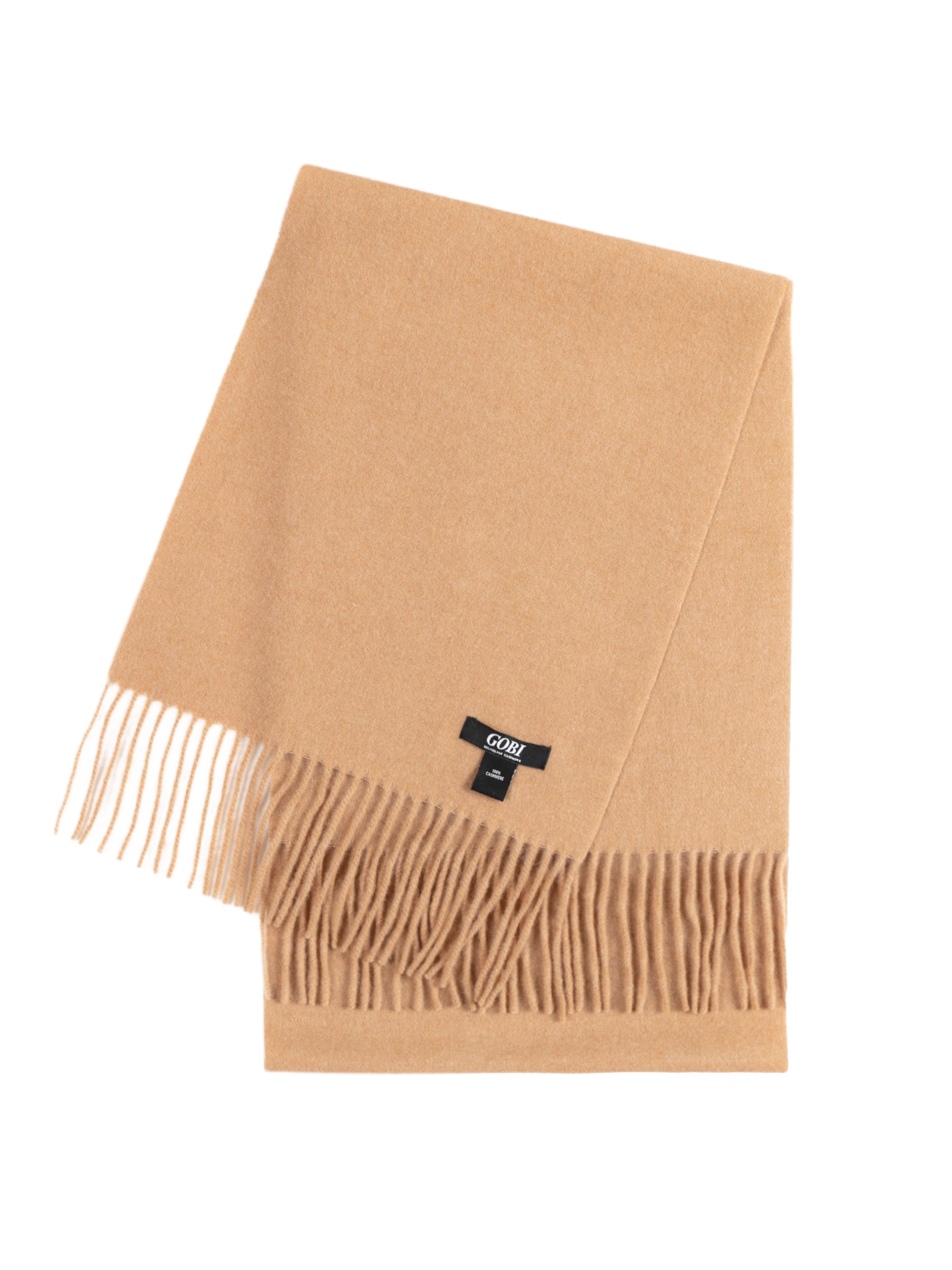 Écharpe 'Unisex Cashmere Fringed Scarf' GOBI Cashmere en beige : devant