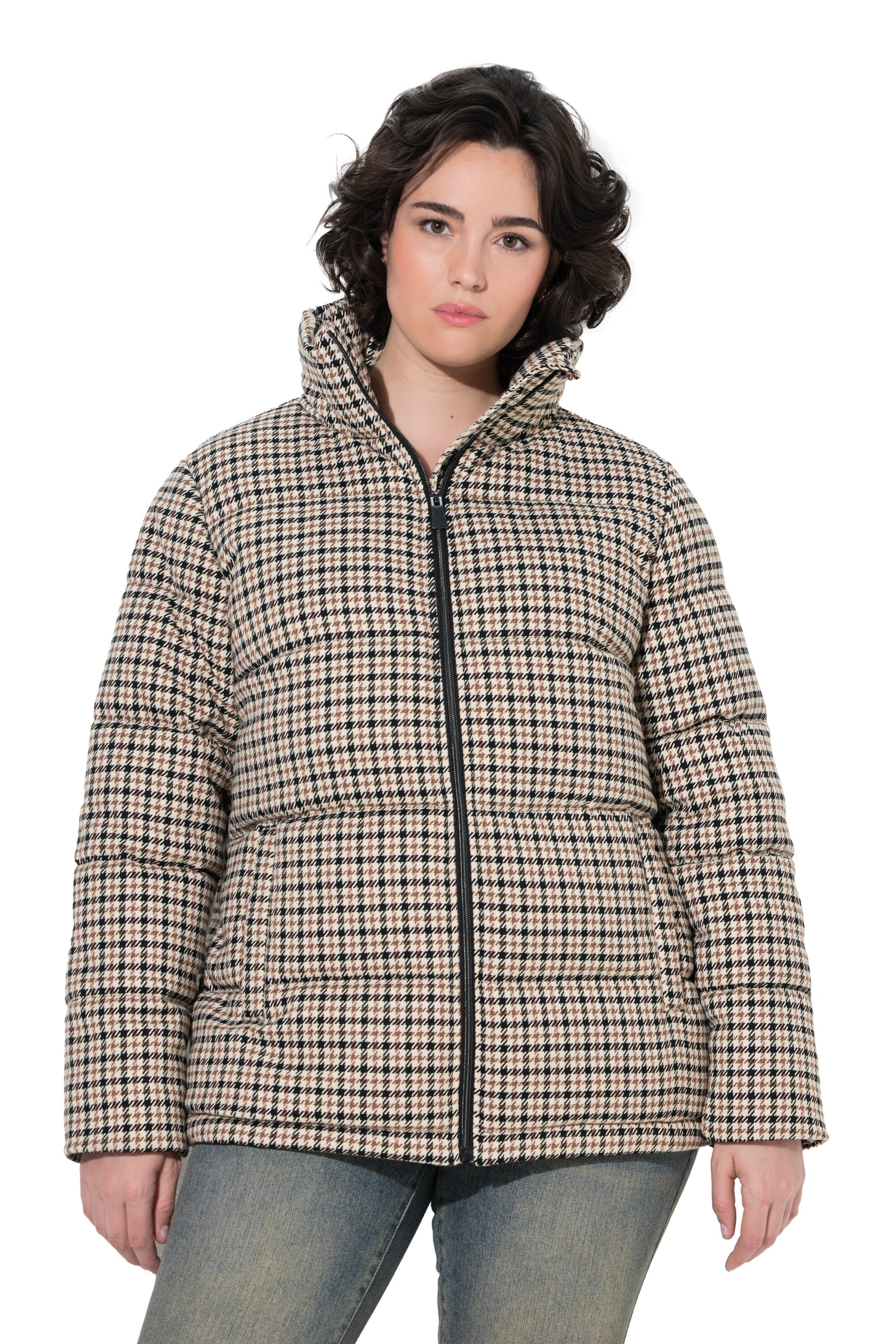 Ulla Popken Between-season jacket in Beige: front