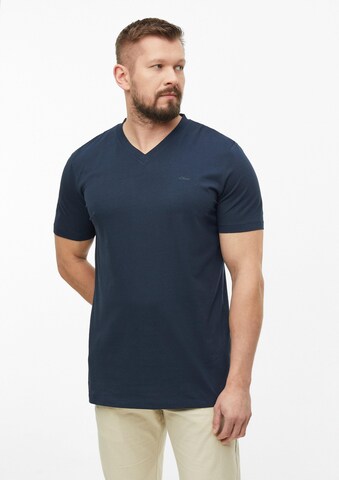 s.Oliver Men Tall Sizes Shirt in Blue