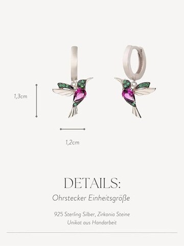 Einzelstück Earrings 'Kolibri Hoops' in Silver
