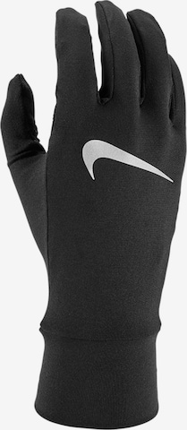 NIKE Athletic Gloves in Black: front