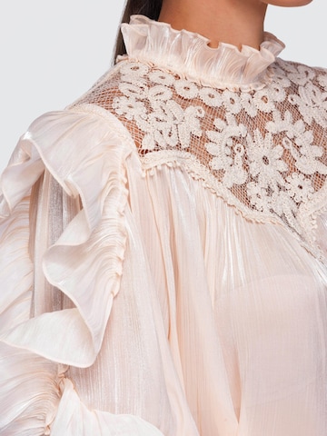 Ombre Blouse in Beige