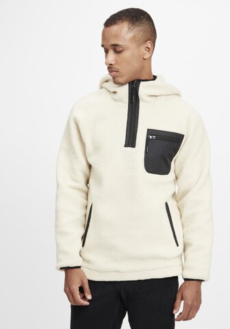 INDICODE JEANS Fleece jas 'Trent' in Beige: voorkant