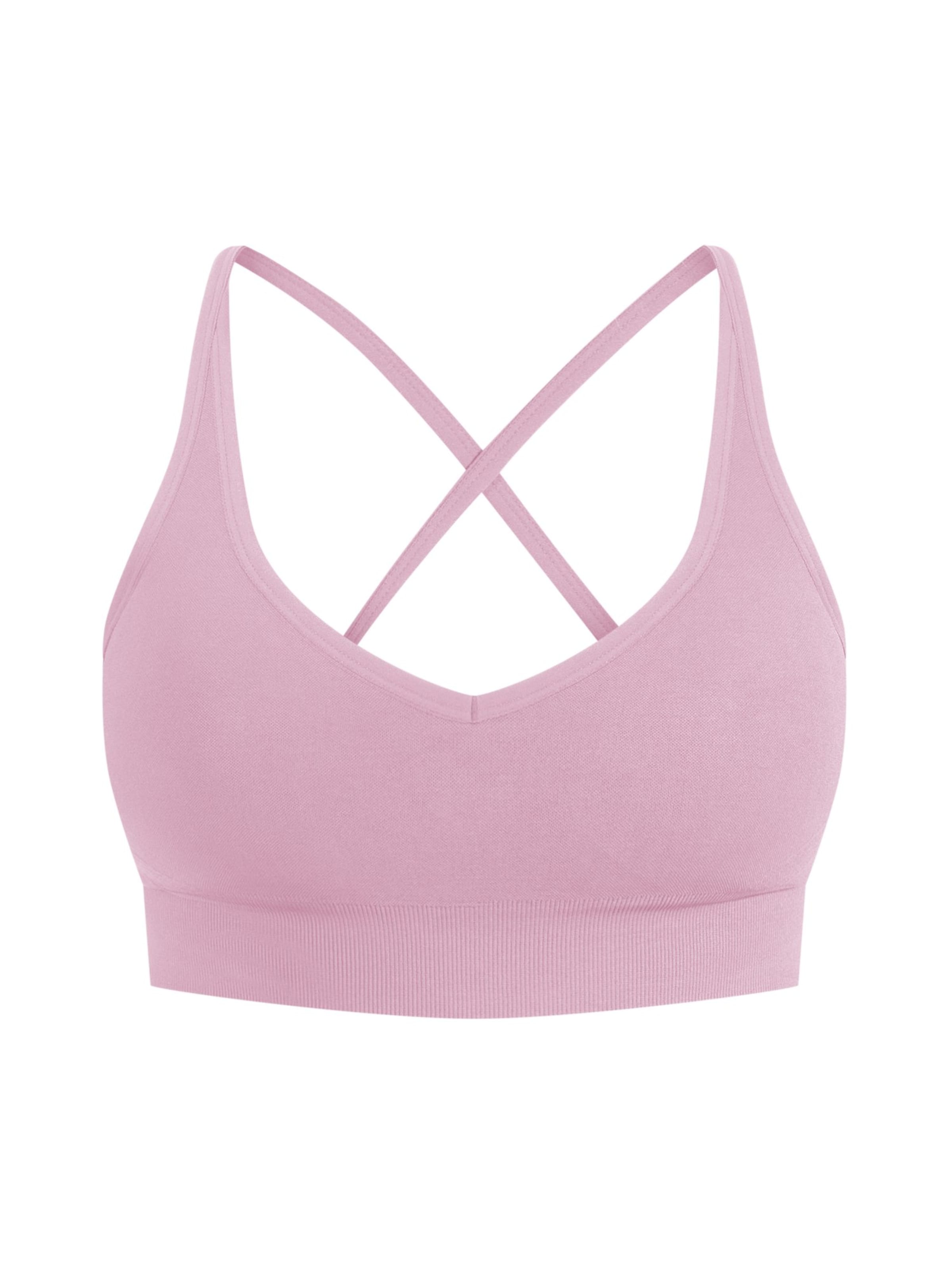 Smilodox Bustier Sport bh ' Cetrina ' in Roze: voorkant