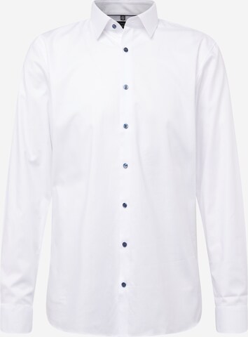 OLYMP - Camisa 'No 6 Six' em branco: frente