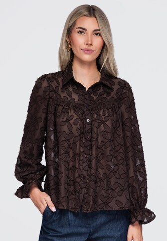 Ombre Blouse in Bruin