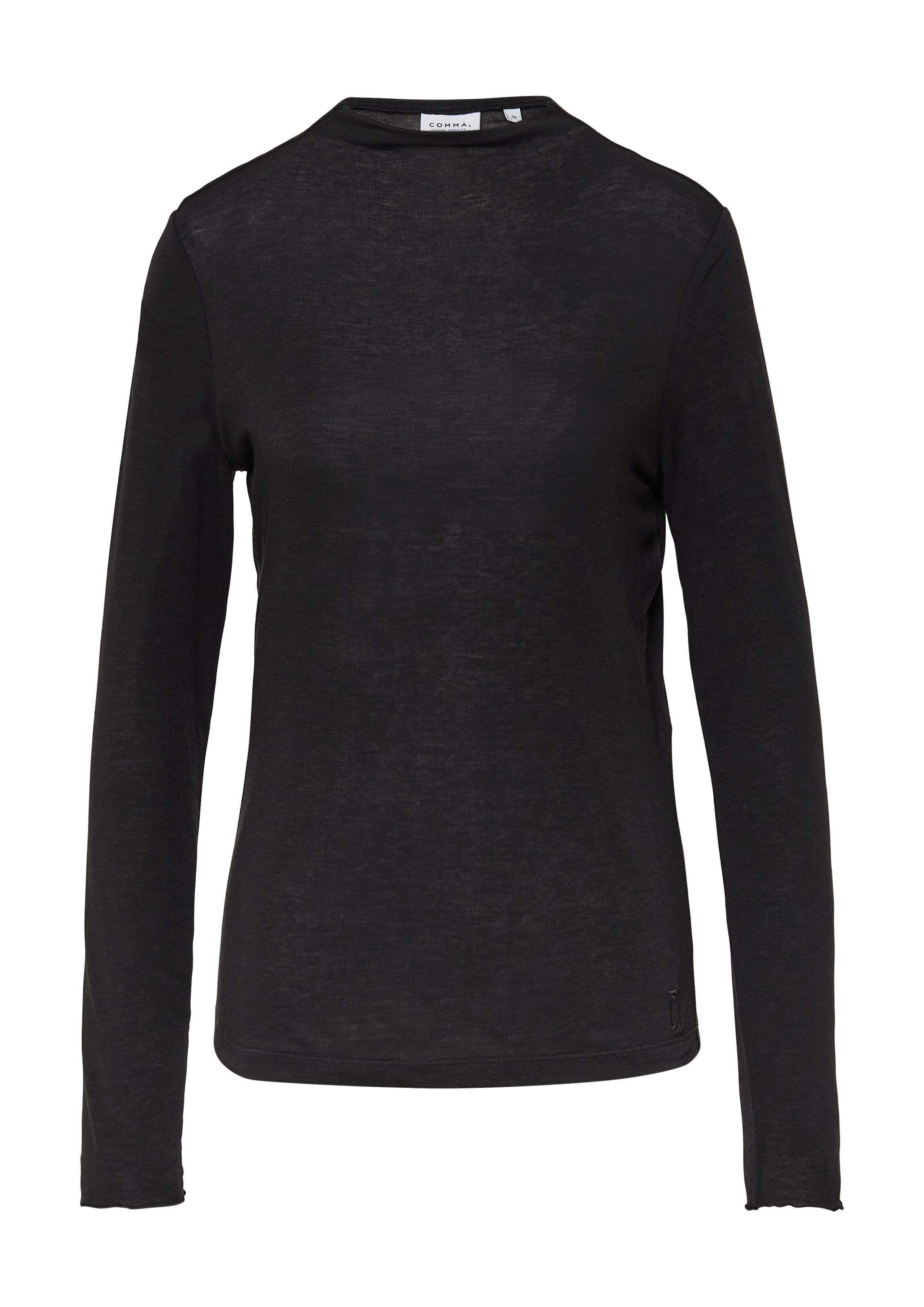 comma casual identity Shirt in Schwarz: Vorderseite