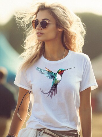 MAKAYA Shirt 'Kolibri' in White