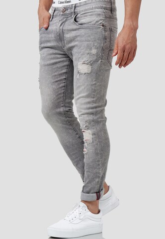 INDICODE JEANS Skinny Jeans 'Ralph' in Grijs: voorkant