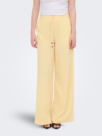 ONLY Wide leg Broek in Geel