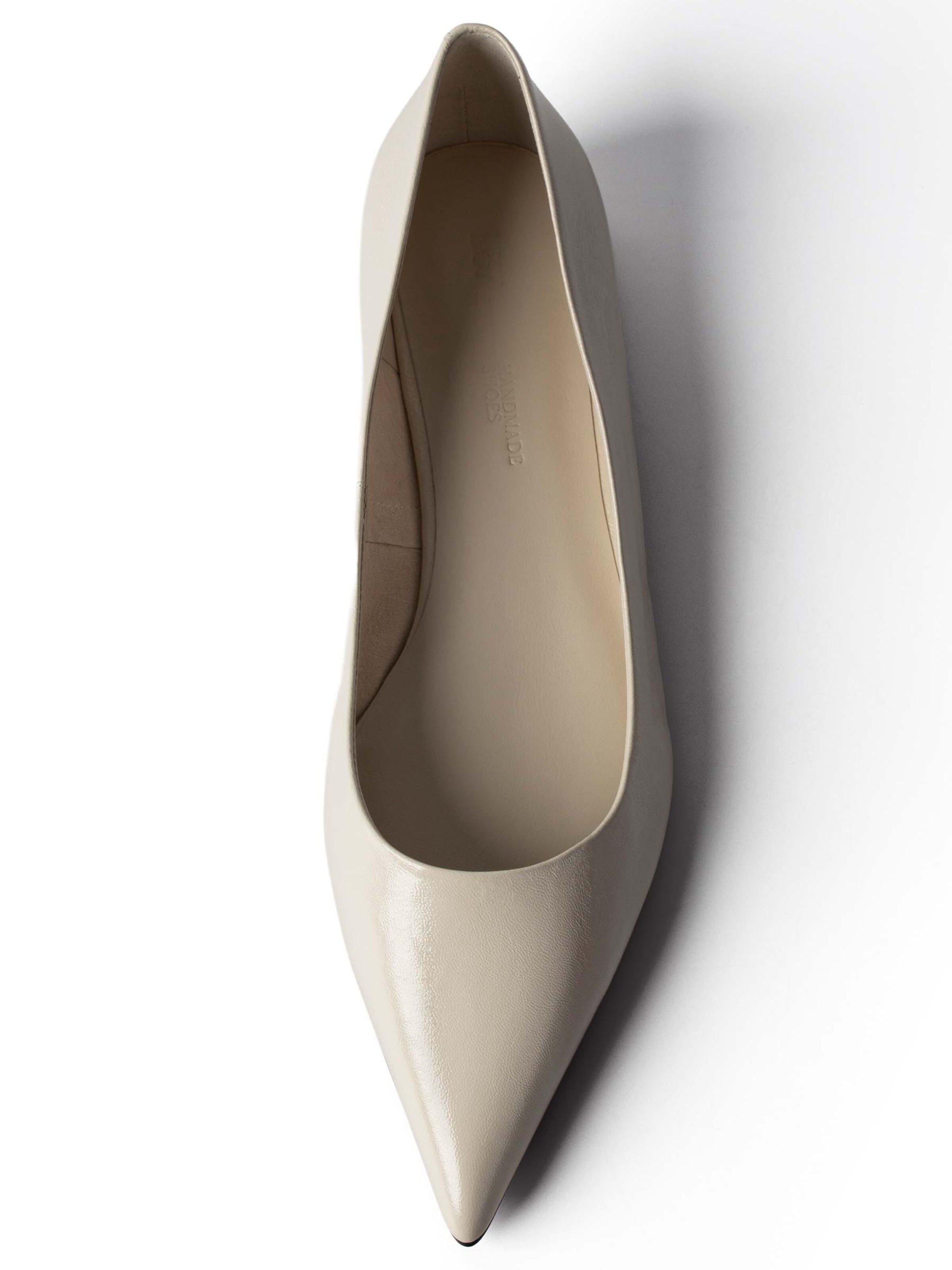 L37 HANDMADE SHOESSlip On cipele 'CRYSTAL RADIO' - bijela boja