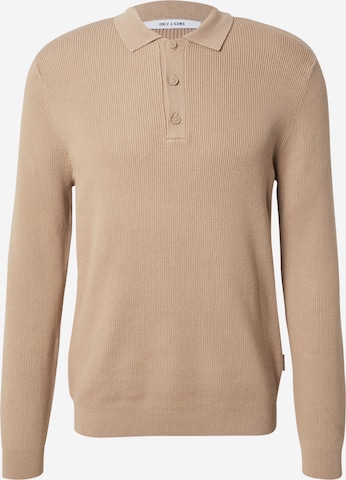 Only & Sons Neulepaita 'ONSPHILL' värissä beige: etupuoli