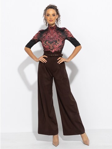 JIORO Bluse 'SIGNATURE  PAISLEY' in Schwarz