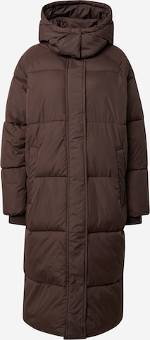 Manteau d’hiver 'Flawly 9543' minimum en marron : devant