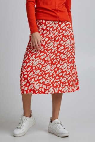 ICHI Skirt 'IHLEONARDIE' in Orange: front