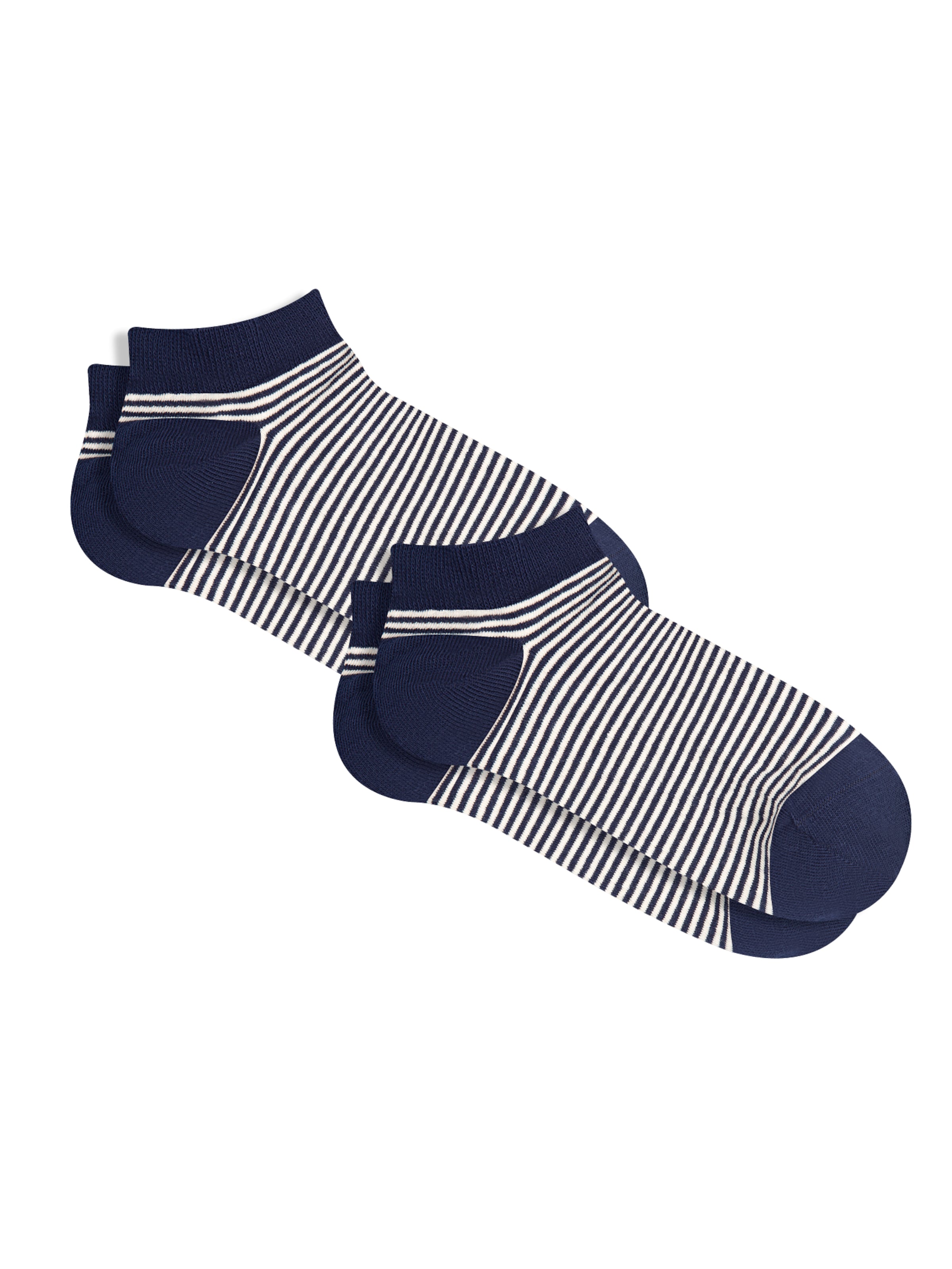 Albero Natur Füßlinge 'Bio-Baumwoll-Sneakersocken Unisex - 2er Pack'‌‌‌‌‌‌‌‌‌ in Blau: Vorderseite