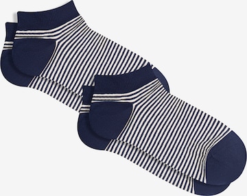 Albero Natur Füßlinge 'Bio-Baumwoll-Sneakersocken Unisex - 2er Pack' in Blau: Vorderseite