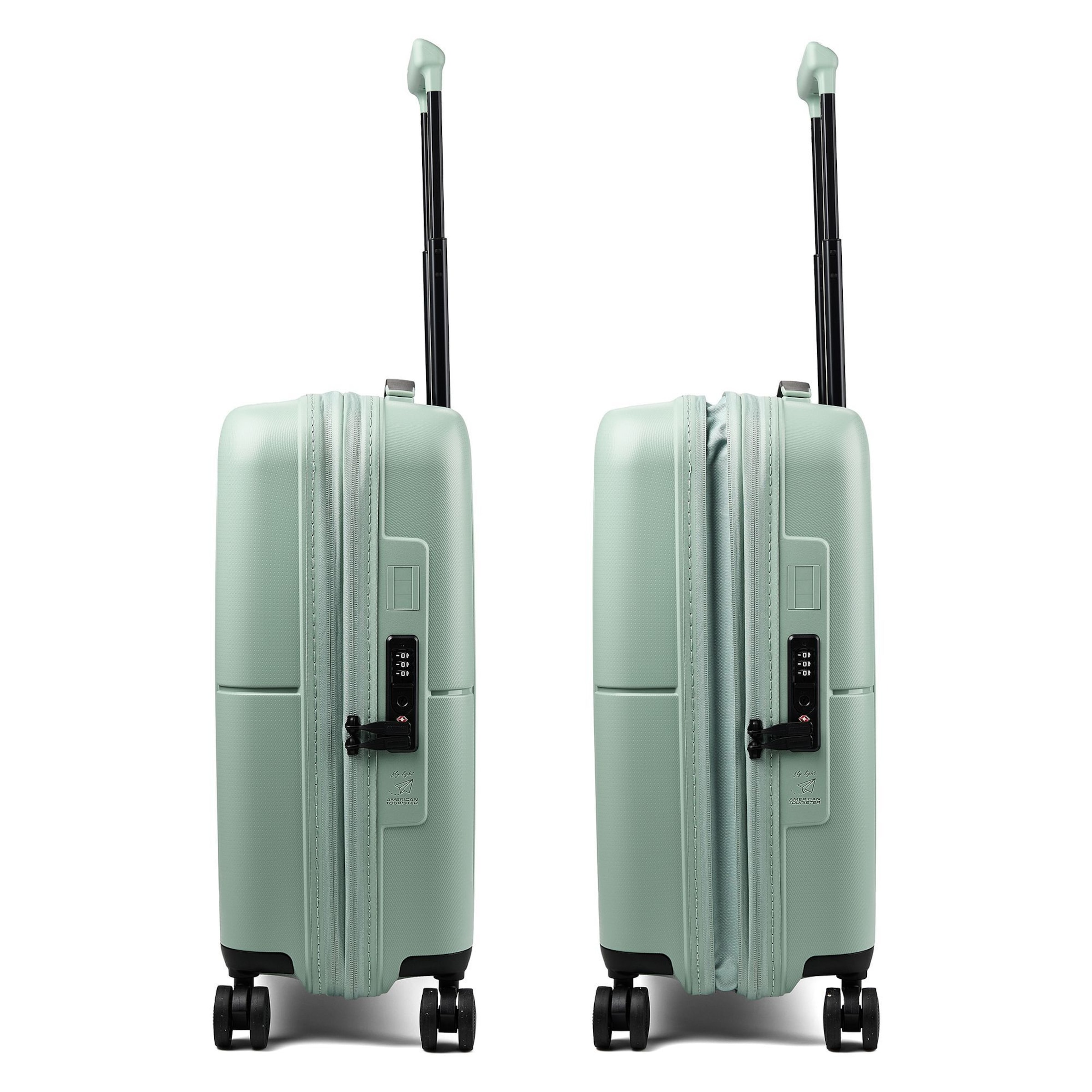Valisette ' Dashpop Spinner 55 EXP ' American Tourister en vert
