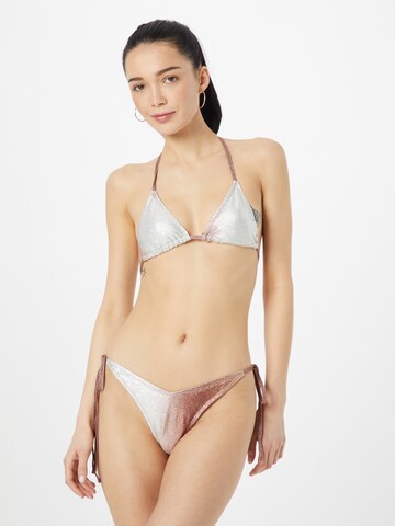 Nasty Gal Triangle Bikini in Brown: front