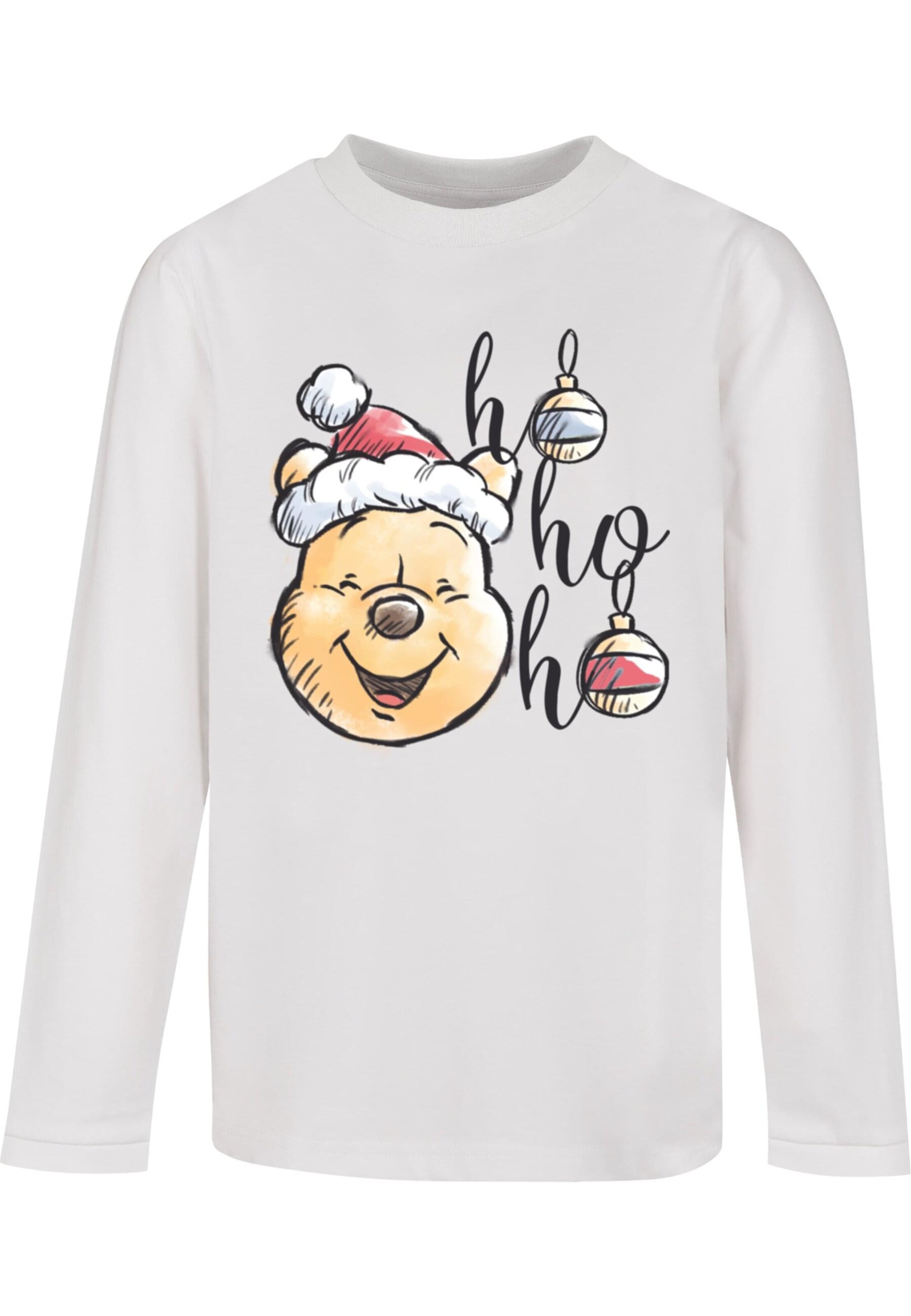 T-Shirt 'Winnie The Pooh - Ho Ho Ho Baubles' ABSOLUTE CULT en gris : devant