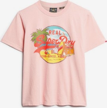 T-shirt Superdry en rose : devant