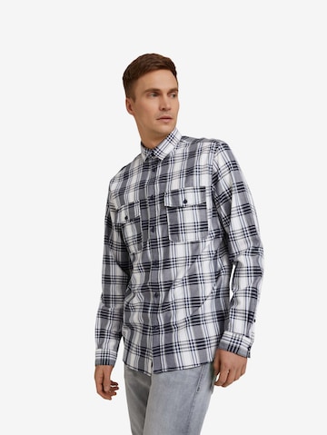 Coupe regular Chemise TOM TAILOR en bleu