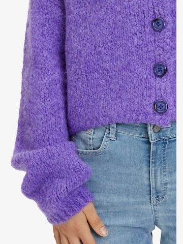Cartoon Knit Cardigan in Purple