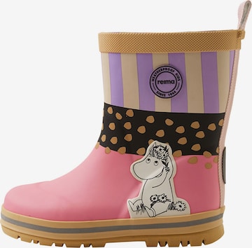 Reima Rubber Boots 'Magisk Moomin' in Pink: front