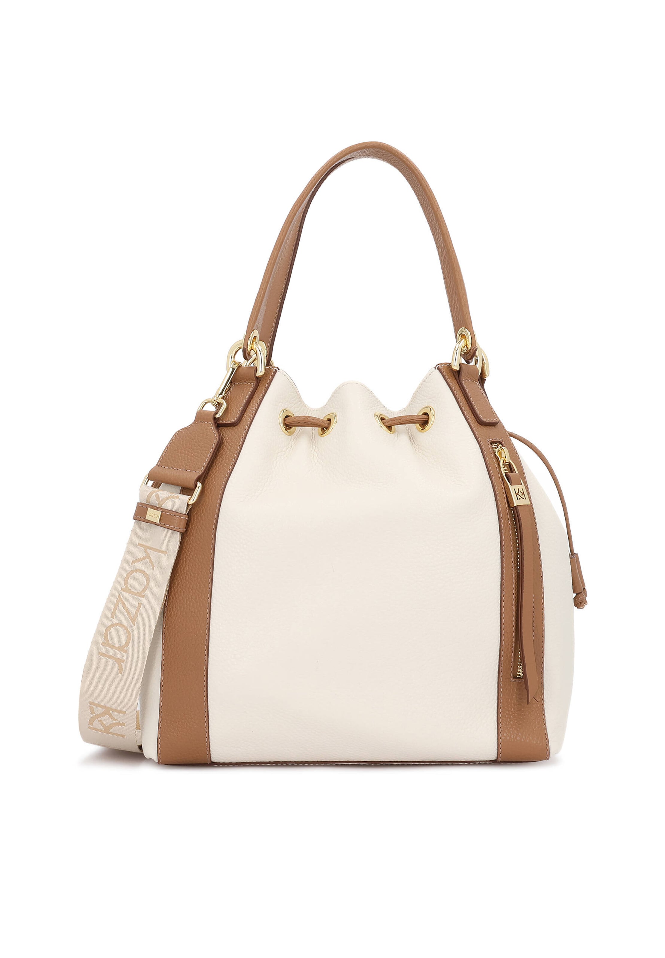 Geantă tip sac Kazar pe maro pueblo / alb, Vizualizare produs