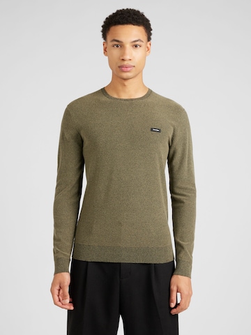 Pull-over Calvin Klein en vert : devant