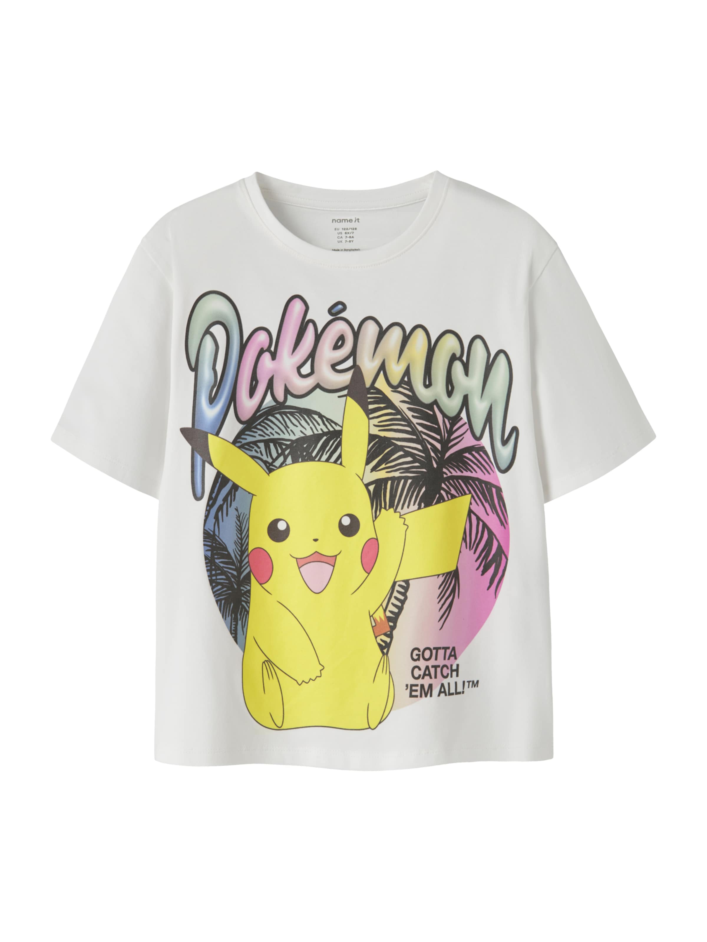 NAME IT Tričko 'NKFMuba Pokemon' – bílá: přední strana