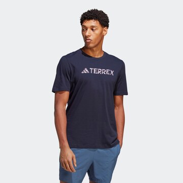 T-Shirt fonctionnel 'Classic' ADIDAS TERREX en bleu : devant