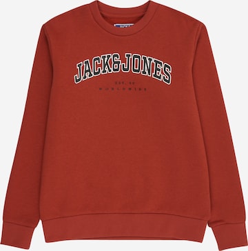 Sweat 'JJECALEB' Jack & Jones Junior en marron : devant