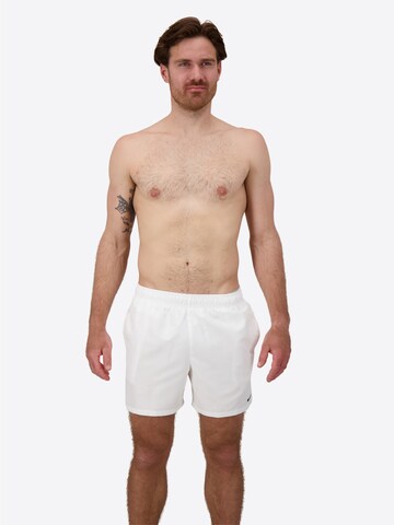 Nike Swim Regular Athletic Swim Trunks in White: front