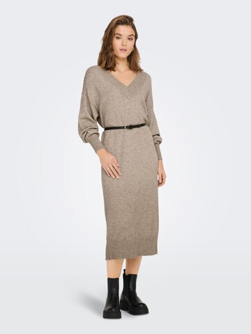 ONLY Knitted dress 'FIA' in Grey: front