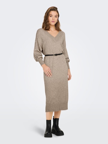 ONLY Knitted dress 'FIA' in Grey: front