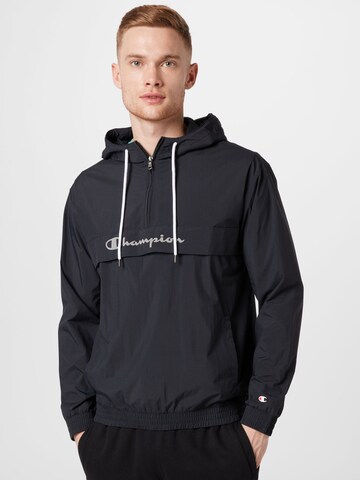 Champion Authentic Athletic Apparel Tussenjas in Zwart: voorkant