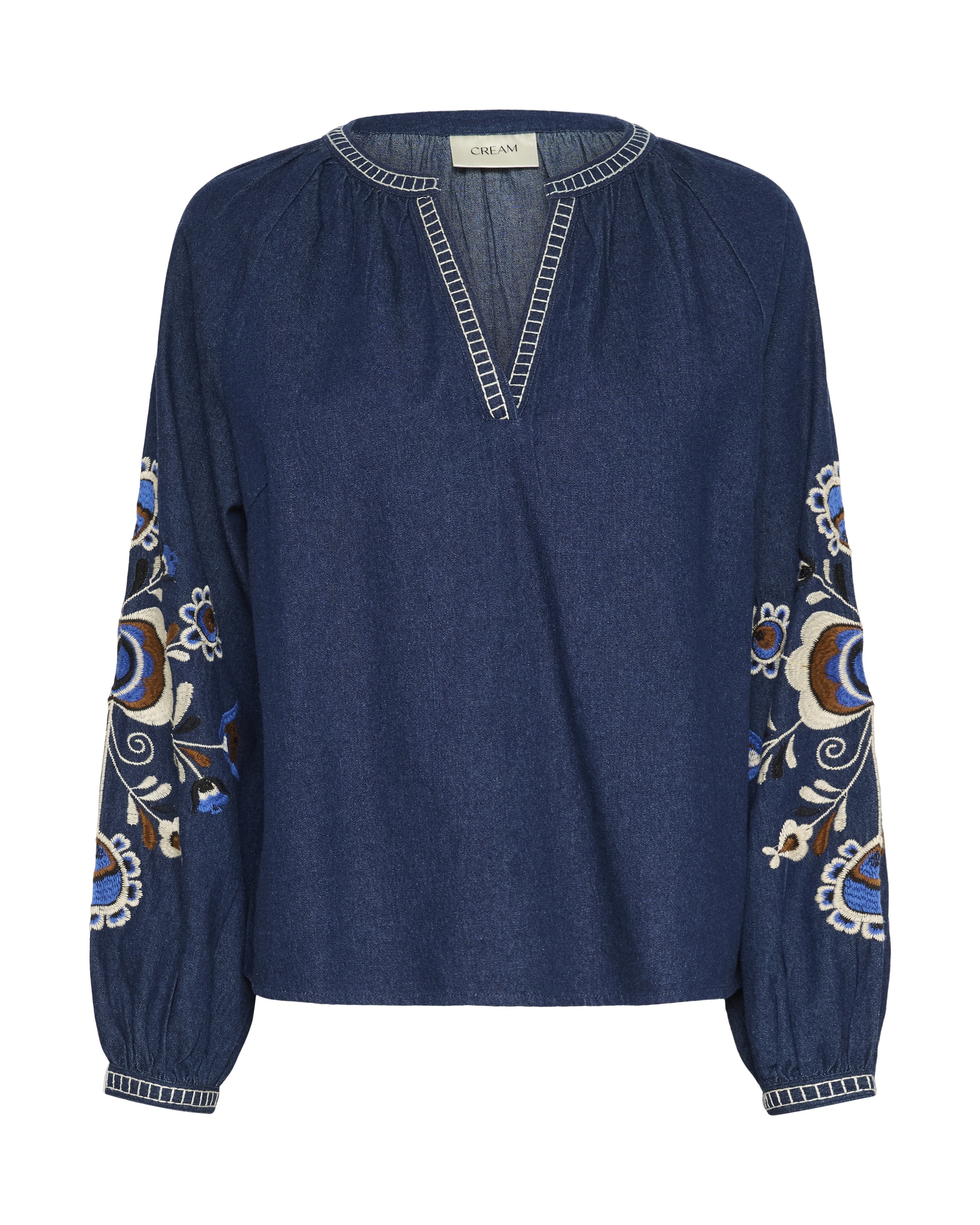 Cream Blus 'Gro' i blå: framsida