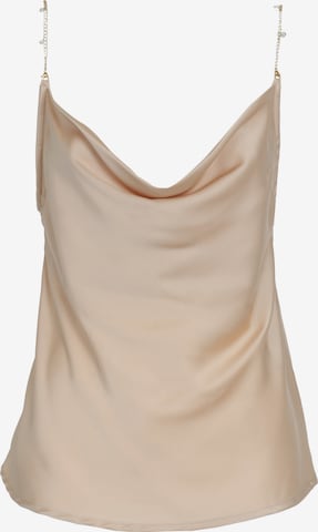 Influencer Top in Beige: voorkant