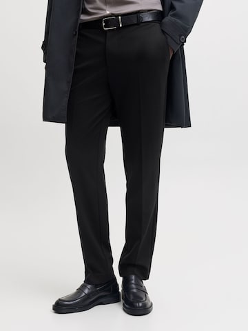 JACK & JONES Slimfit Bukser med fals 'MARTIN ' i sort: forside