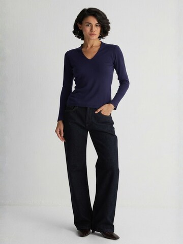 SILK & CASHMERE Knit cardigan in Blue