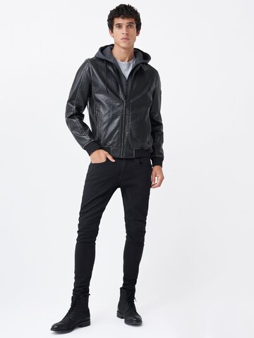 Salsa Jeans Between-Season Jacket 'UNITED KINGDOM' in Black